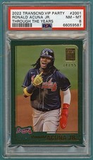 2022 Topps Transcendent VIP Party Ronald Acuna Jr Through The Years/95#2001 PSA8