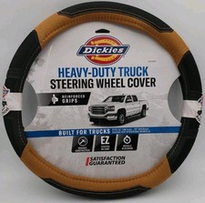 Dickies 34334p Heavy Duty Truck Steering Wheel Cover Brown Black 15-16