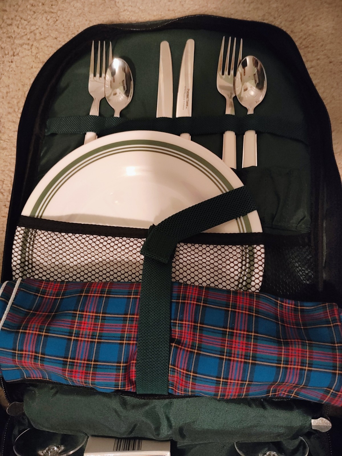 Picnic Time Picnic Backpack Safari Green (New No Tags)