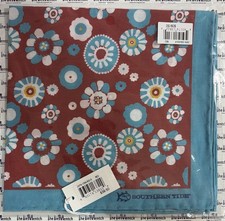 SOUTHERN TIDE Red Floral Pocket Square/Handkerchief Silk Blend MSRP 39.50