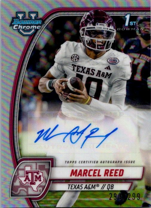 2024 Bowman University Chrome #173 Marcel Reed Refractor auto/299
