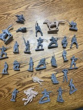 Civil War Army men 29 Figures 2 Horses Handmade By Pope Vintage 03