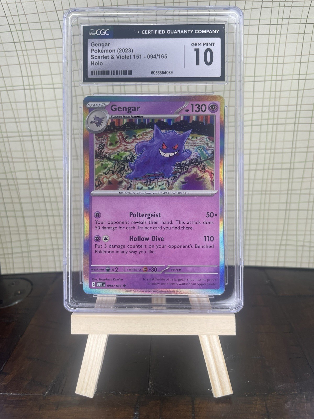Gengar 094/165 CGC 10 Gem Mint Holo – Scarlet & Violet 151 Pokémon Card