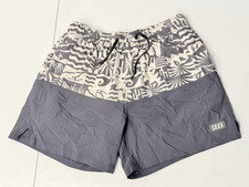 SAXX Oh Buoy 2N1 Volley 5" Swim Shorts Men's Size Medium Waist 28" Gray Lined