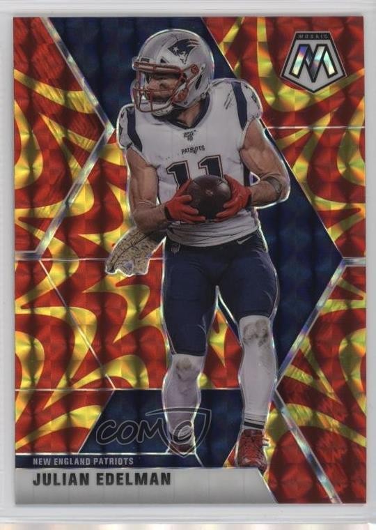2020 Panini Mosaic Reactive Gold Mosaic Prizm Julian Edelman #138 0a3