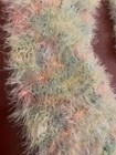 hand-knit scarf, made by professional knitter, 4" x 54" super soft, pink,green,w — photo 2