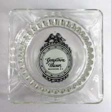 Vintage Marketing Glass Ashtray Georgetown Manor Washington DC