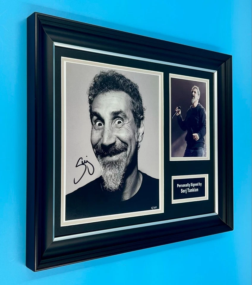 Serj Tankian Signed Photo Framed & COA Autograph Auto System Of A Down Poster - Image 2 of 4