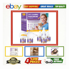 6-in-1 Cat Pheromone Calming Diffuser Kit - 120 Days, 2 Plugs 4 Refills