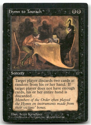 #ad Hymn to Tourach Kirschner Damaged Fallen Empires FEM Magic MTG $1.75