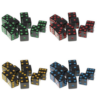 10  / Set Plastikwürfel D6 6 Seitig Gepunktete Würfel für  RPG Toy