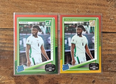 Tolu Arokodare Red- Green + Red-Gold- Panini Donruss Road To The Worldcup 2026