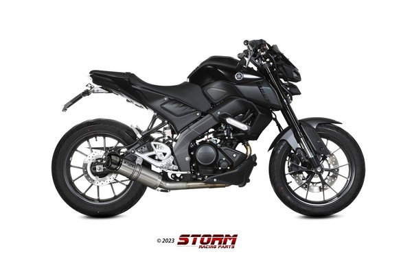 Storm GP-C Auspuff Komplettanlage Edelstahl Passend FüR Yamaha MT-125 2020-2024-image