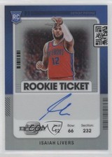 2021-22 Panini Contenders Optic Rookie Ticket Isaiah Livers #134 Auto n0c