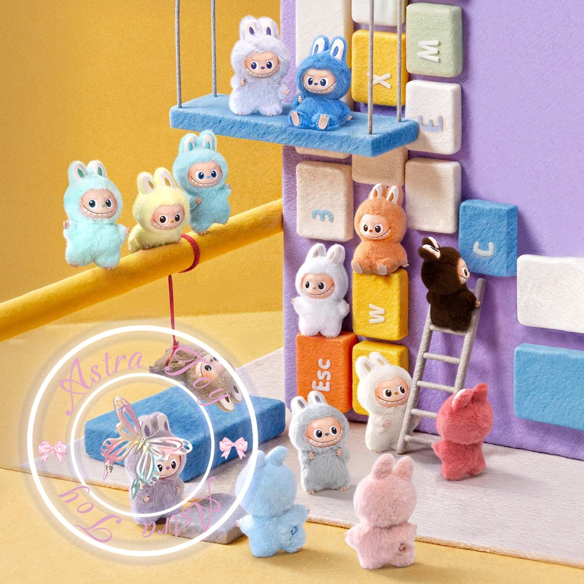 THE MONSTERS PIN FOR LOVE SERIES-VINYL PLUSH PENDANT BLIND