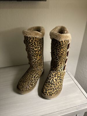 ICE boots Leopard Print. Size 6. EUC