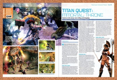 Titan Quest Immortal Throne PC Original 2006 Vintage Ad - Game Review Promo