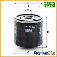 ÖLfilter MANN-FILTER W713/36 FüR Ford Ranger Mazda