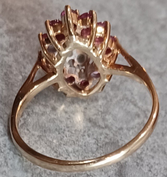 10kt. Solid Yellow Gold, Ruby & Diamond Ladies Ri… - image 8