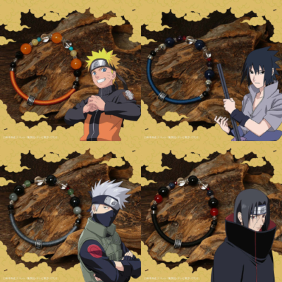 Naruto Shippuden Wind cord Bracelet Gemstone Naruto Sasuke Kakashi