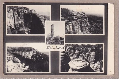Ansichtskarte Tisá/Tyssa - Felsmassive/Tyssaer Wände - 1959 - schwarz/weiß - Bild 1 von 2