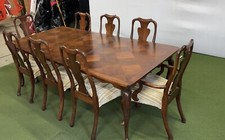 ethan allen georgian court queen anne style  table and chairs