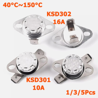 KSD301 KSD302 Thermischer Kontrollschalter 10A 16A Schließer/Offen 40°C ~ 150°C