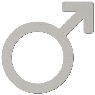 Pappe Symbol Mann - Zuschnitt Basteln 5-50cm