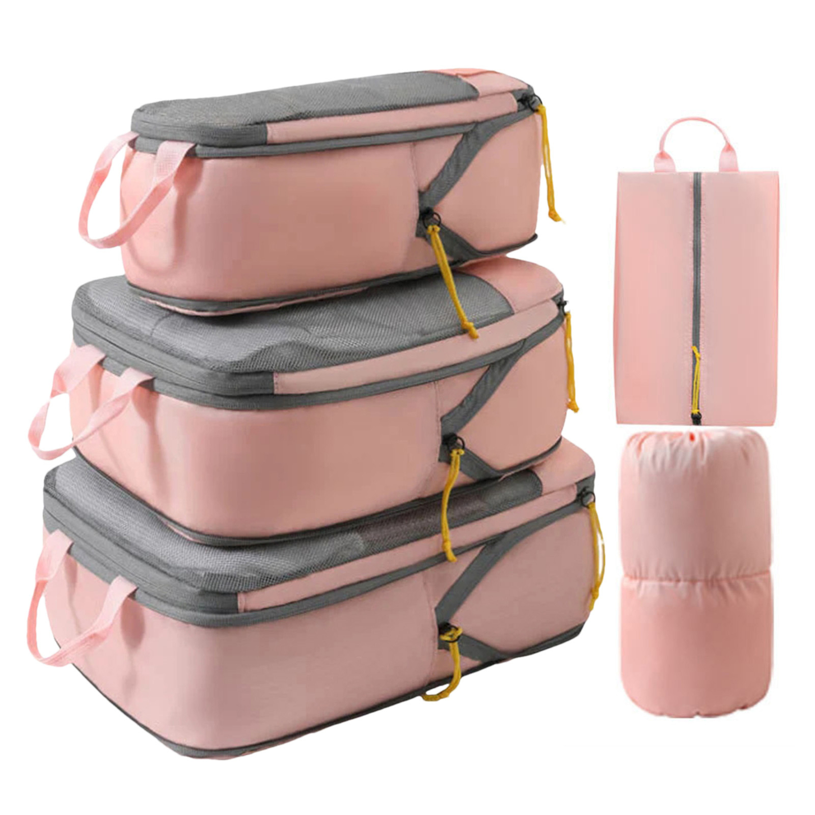 Compressed Packing Cubes Travel Storage Set,Compression Packing Cubes For Travel-image