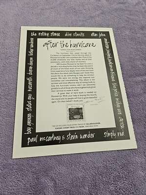 FPOT340 MAGAZINE ADVERT 12X9'' AFTER THE HURRICANE : SONGS FOR MONTSERRAT