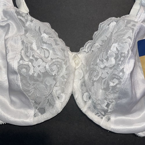 NWT NEW Lilyette Underwire Full Figure Minimizer White Satin Bra 34DD Style 0441 - Picture 3 of 5