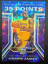2019-20 Contenders Optic LeBron James BLUE Cracked Ice PLAYING THE NUMBERS GAME