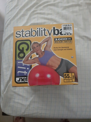 GoFit Exercise Stability Ball GF-55BALL Great for Balance Fitness Yoga Core