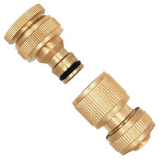 3/4" & 1" BSP Premium Brass Hose Tap Connector & Quick-Release Brass Connector