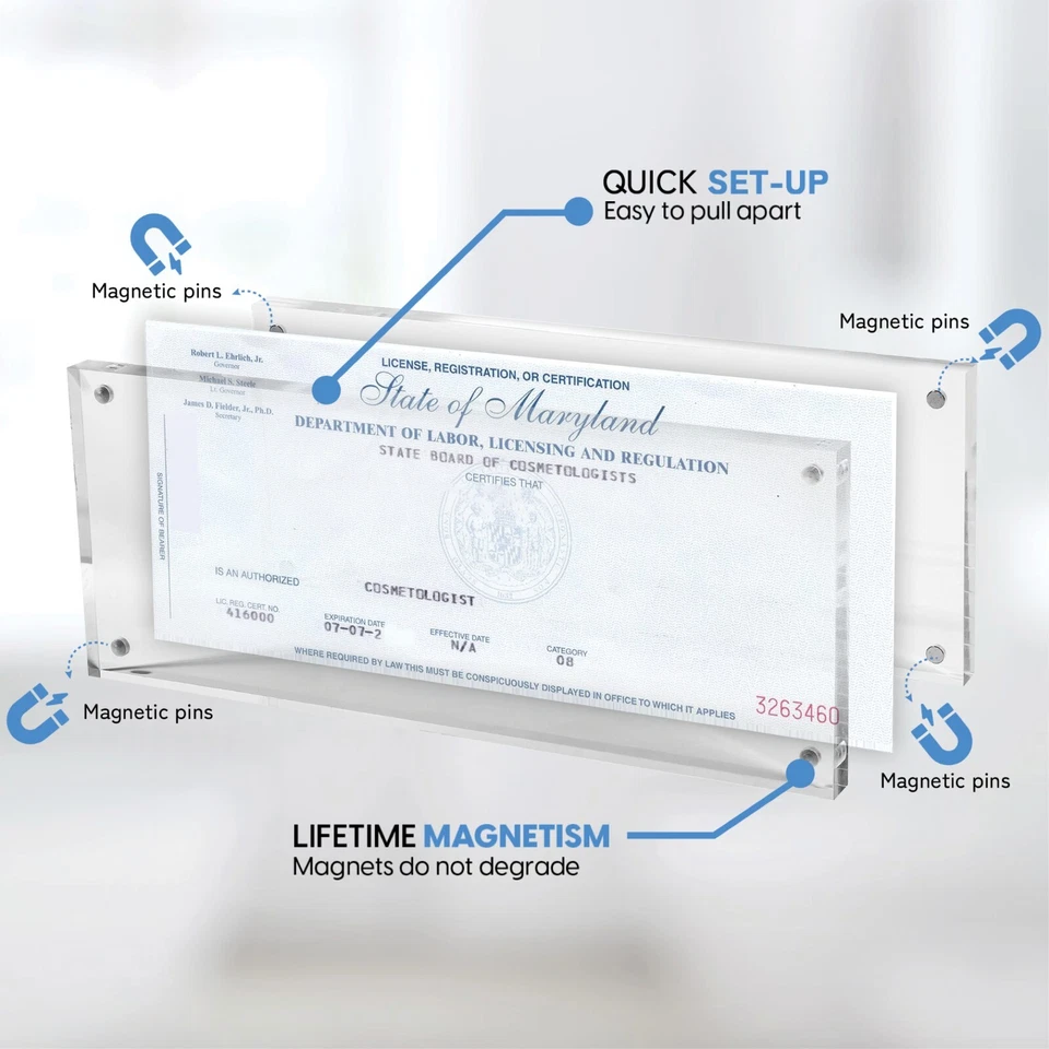 Панорамная акриловая фоторамка 4x10 — безрамочный и толстый дизайн — идеально подходит для фотографий - Изображение 3 из 4