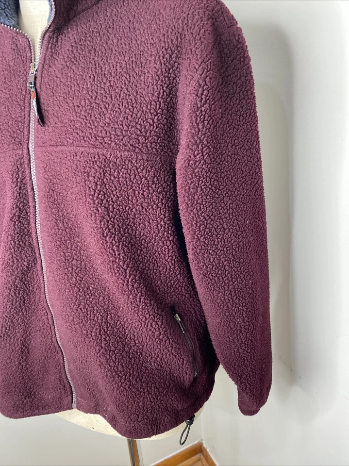 Chaqueta polar Cabela's para mujer talla L púrpura cremallera frontal abrigo cárdigan Foto 3 de 4