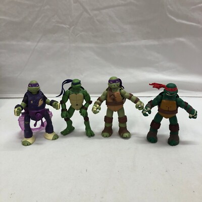 TMNT LOT OF 4 RAPHAEL 2012 DONATELLO 2012/2013 LEONARDO 2006 FIGURINES 6'' TALL
