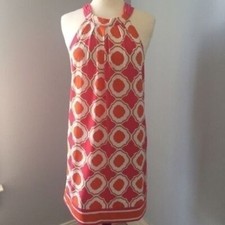 Mud Pie - Orange and Pink Dress - Size Small