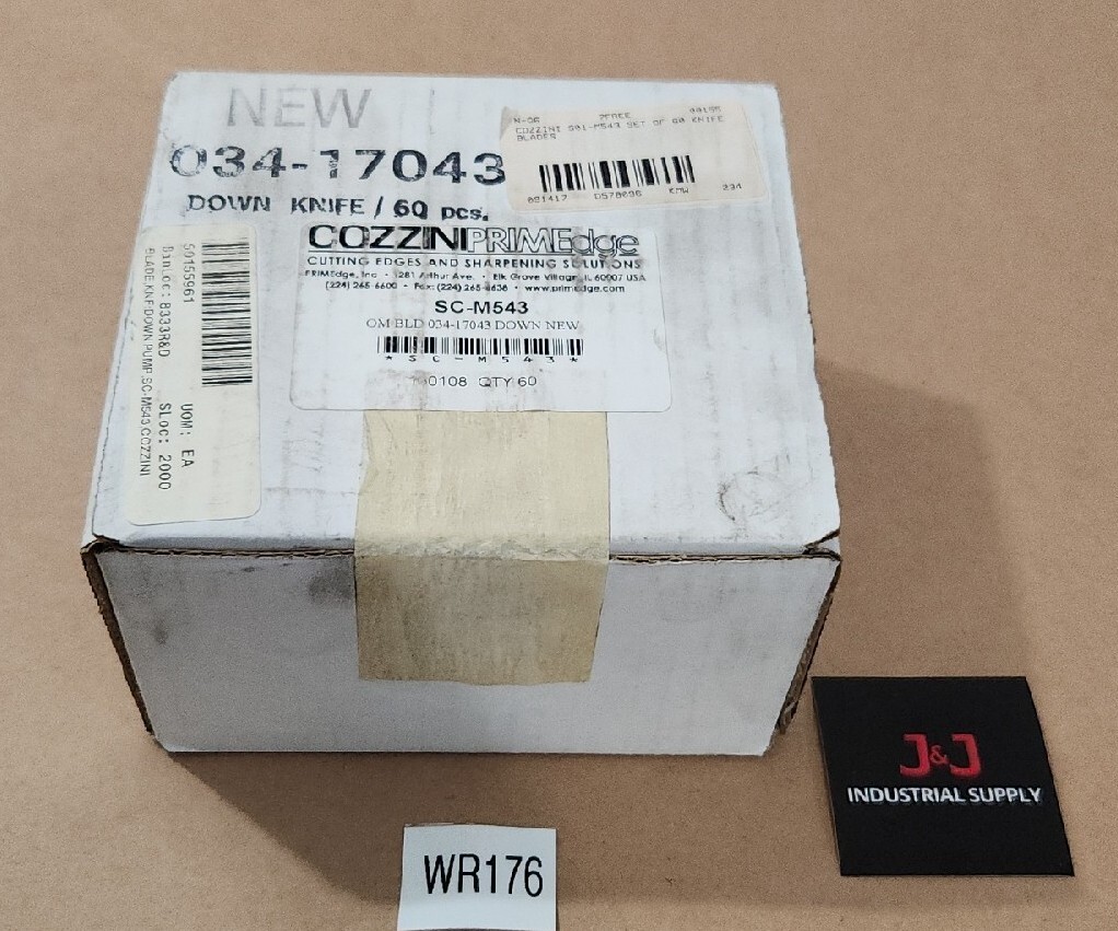 *FACTORY SEALED* [60] Cozzini Prime Edge SC-M543 Down Knife 034-17043 + Warranty