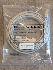 15 FT. Grey Cat.5E Patch Cable / Ethernet Cable RoHS Compliant Gold Plated RJ45