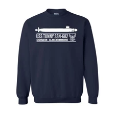 USS Tunny SSN-682 Sweatshirt or Hoodie US Navy Officially Licensed