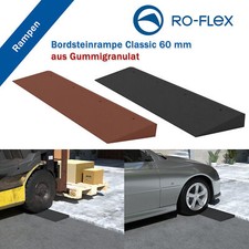 Gummirampe 60 mm H&ouml;he Schwellenrampe Bordsteinrampe &Uuml;berfahrrampe Auffahrampe