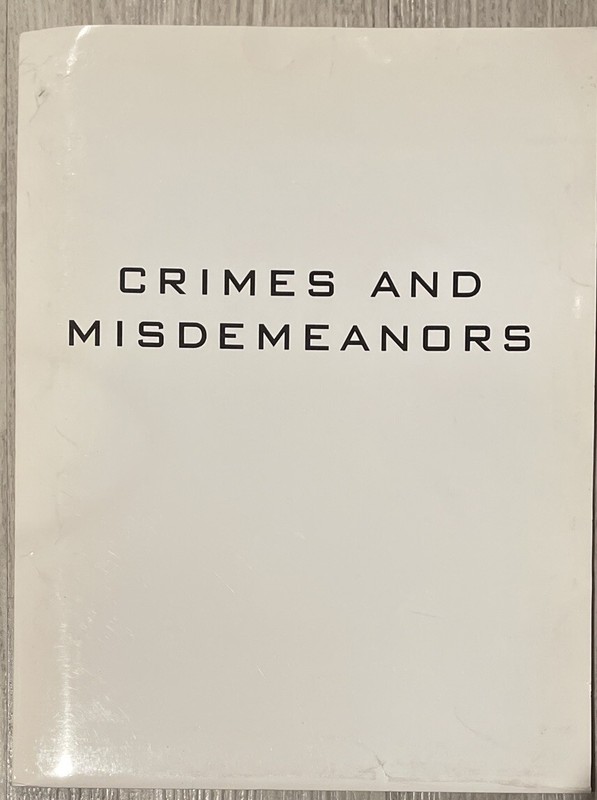 CRIMES AND MISDEMEANORS Movie Press Kit + 10 Promo Photos Woody Allen Mia Farrow