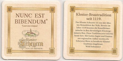Kloster Scheyern  - Bierdeckel ''Nunc est bibendum'' - Version 2