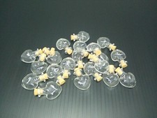 20 Mini Heart Bottles With Corks Ash Pendants