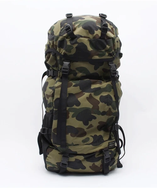 A BATHING APE Backpack BAPE × PORTER/PORTER 1ST CAMO RUCK SACK