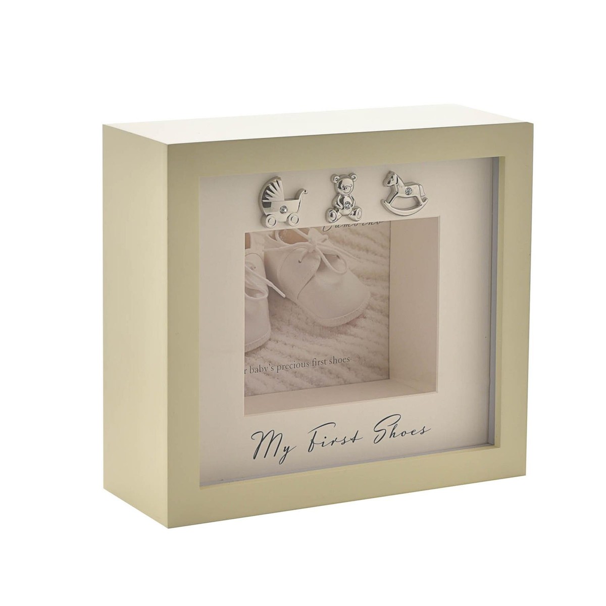 Baby Keepsake Box My First Shoes Wall Mount Display Christening Gift