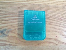 Sony PlayStation 1 OEM Memory Card Genuine SCPH-1020 Green N1158