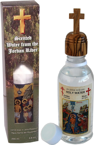 Jordan Weihwasser Heiliges Grab Jerusalem mit extra Olivenholz mit Cros - Bild 2 von 12