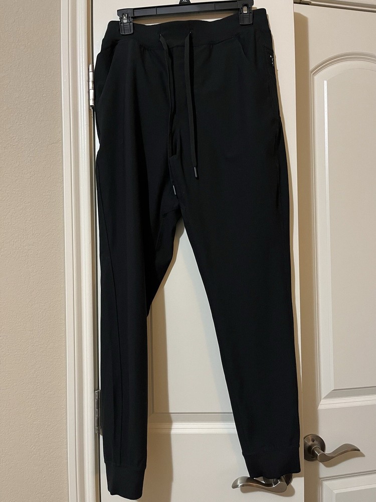 Birddogs Medium Black Performance Joggers - Travel Ready Unlined Drawstring Pants for Men